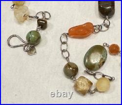 Vintage Jay King DTR Mine Finds 925 Sterling & Semi Precious Stone Necklace
