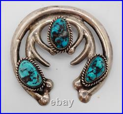 Vintage LARGE Navajo Naja Pendant with Turquoise Sterling Silver RAY TAFOYA 2.75 Vintage LARGE Navajo Naja Pendant with Turquoise Sterling Silver RAY TAFOYA 2.75