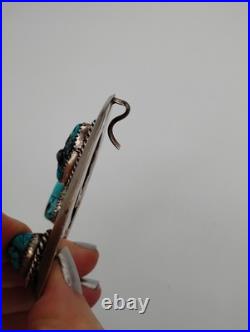 Vintage LARGE Navajo Naja Pendant with Turquoise Sterling Silver RAY TAFOYA 2.75 Vintage LARGE Navajo Naja Pendant with Turquoise Sterling Silver RAY TAFOYA 2.75