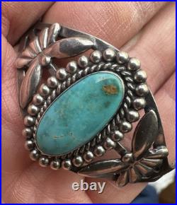 Vintage Maisels High Grade Turquoise Sterling Silver Cuff Bracelet 6-1/4 #224 Vintage Maisels High Grade Turquoise Sterling Silver Cuff Bracelet 6-1/4 #224