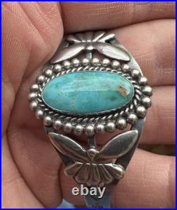 Vintage Maisels High Grade Turquoise Sterling Silver Cuff Bracelet 6-1/4 #224 Vintage Maisels High Grade Turquoise Sterling Silver Cuff Bracelet 6-1/4 #224