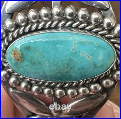 Vintage Maisels High Grade Turquoise Sterling Silver Cuff Bracelet 6-1/4 #224 Vintage Maisels High Grade Turquoise Sterling Silver Cuff Bracelet 6-1/4 #224