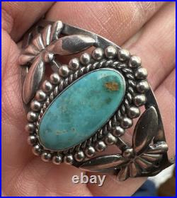 Vintage Maisels High Grade Turquoise Sterling Silver Cuff Bracelet 6-1/4 #224 Vintage Maisels High Grade Turquoise Sterling Silver Cuff Bracelet 6-1/4 #224