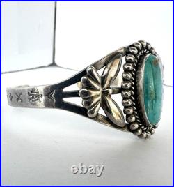 Vintage Maisels High Grade Turquoise Sterling Silver Cuff Bracelet 6-1/4 #224 Vintage Maisels High Grade Turquoise Sterling Silver Cuff Bracelet 6-1/4 #224