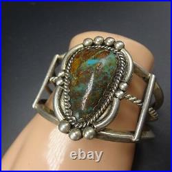 Vintage NAVAJO Sterling Silver & ROYSTON TURQUOISE Cuff BRACELET 65.9g