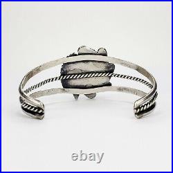 Vintage Native American Jewelry Sterling Silver 925 Turquoise Cuff Bracelet