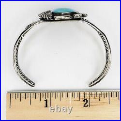 Vintage Native American Jewelry Sterling Silver 925 Turquoise Cuff Bracelet