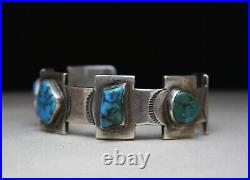 Vintage Native American Navajo Sterling Silver Turquoise Cuff Bracelet Vintage Native American Navajo Sterling Silver Turquoise Cuff Bracelet