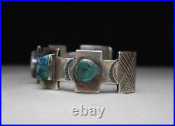 Vintage Native American Navajo Sterling Silver Turquoise Cuff Bracelet Vintage Native American Navajo Sterling Silver Turquoise Cuff Bracelet