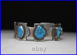 Vintage Native American Navajo Sterling Silver Turquoise Cuff Bracelet Vintage Native American Navajo Sterling Silver Turquoise Cuff Bracelet