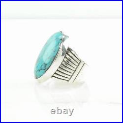 Vintage Native American Silver Ring Spiderweb Turquoise Large Sterling Size 10 Vintage Native American Silver Ring Spiderweb Turquoise Large Sterling Size 10