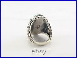 Vintage Native American Silver Ring Turquoise, Oval, Floral Sterling Size 10 3/4 Vintage Native American Silver Ring Turquoise, Oval, Floral Sterling Size 10 3/4