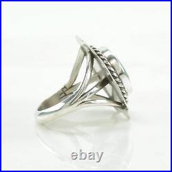 Vintage Native American Silver Ring Turquoise Scallop Sterling Size 6 Vintage Native American Silver Ring Turquoise Scallop Sterling Size 6