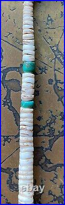 Vintage Native American Sterling Silver Turquoise Black Onyx Heishi Necklace Vintage Native American Sterling Silver Turquoise Black Onyx Heishi Necklace