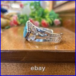 Vintage Native American Turquoise Bracelet Sterling Silver Navajo OLD PAWN