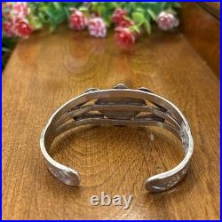 Vintage Native American Turquoise Bracelet Sterling Silver Navajo OLD PAWN