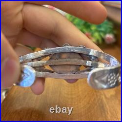 Vintage Native American Turquoise Bracelet Sterling Silver Navajo OLD PAWN