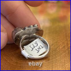 Vintage Native American Turquoise Ring Sterling Silver Navajo Ring OLD PAWN