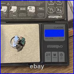 Vintage Native American Turquoise Ring Sterling Silver Navajo Ring OLD PAWN