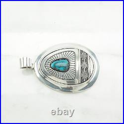 Vintage Navajo Bisbee Turquoise Overlay Sterling Silver Necklace