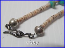 Vintage Navajo Indian Turquoise Nugget Heishi Shaman Style Necklace