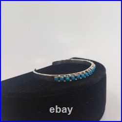 Vintage Navajo Paul Livingston Sterling Silver 925 Turquoise Cuff Bracelet 7 Vintage Navajo Paul Livingston Sterling Silver 925 Turquoise Cuff Bracelet 7