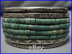 Vintage Navajo Royston Turquoise Bracelet Les Barker Sterling Silver Bracelet