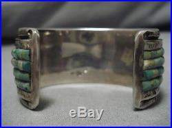 Vintage Navajo Royston Turquoise Bracelet Les Barker Sterling Silver Bracelet