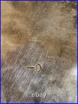 Vintage Navajo Sterling Silver Belt Buckle 64g Turquoise Nugget Inlay Southwest