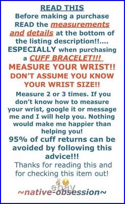 Vintage Navajo Sterling Silver GEM Turquoise Cuff Bracelet GORGEOUS STONE