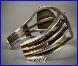 Vintage Navajo Sterling Silver GEM Turquoise Cuff Bracelet GORGEOUS STONE