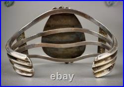 Vintage Navajo Sterling Silver GEM Turquoise Cuff Bracelet GORGEOUS STONE