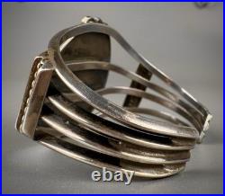 Vintage Navajo Sterling Silver GEM Turquoise Cuff Bracelet GORGEOUS STONE