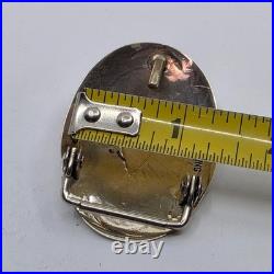 Vintage Navajo Sterling Silver Turquoise Belt Buckle