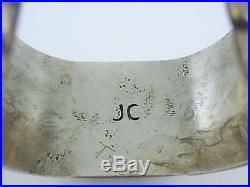 Vintage Navajo Sterling Silver Turquoise Cuff Bracelet Signed JC Heavy 155g Vintage Navajo Sterling Silver Turquoise Cuff Bracelet Signed JC Heavy 155g