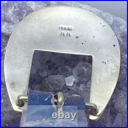 Vintage Navajo Sterling Silver Turquoise Ranger 4 Pc Belt Buckle Set Signed MM