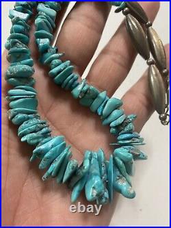 Vintage Navajo Turquoise Sterling Silver. 925 Necklace