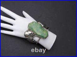 Vintage R Bracelet Turquoise Feather Native American 925 Sterling Silver Jewelry