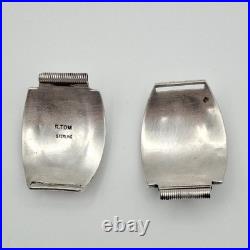 Vintage Randall Joe Tom Navajo 925 Sterling Silver Turquoise Watch Band Tips