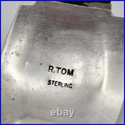 Vintage Randall Joe Tom Navajo 925 Sterling Silver Turquoise Watch Band Tips