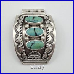 Vintage Randall Joe Tom Navajo 925 Sterling Silver Turquoise Watch Band Tips Vintage Randall Joe Tom Navajo 925 Sterling Silver Turquoise Watch Band Tips