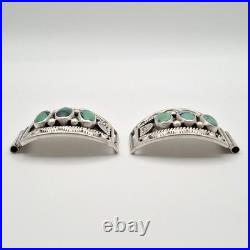 Vintage Randall Joe Tom Navajo 925 Sterling Silver Turquoise Watch Band Tips