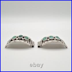 Vintage Randall Joe Tom Navajo 925 Sterling Silver Turquoise Watch Band Tips
