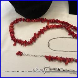 Vintage Southwest NA Jewelry Lot 925 Sterling Silver Liquid Turquoise Red Coral