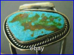 Vintage Southwestern Native American Turquoise Sterling Silver Cuff Bracelet Vintage Southwestern Native American Turquoise Sterling Silver Cuff Bracelet