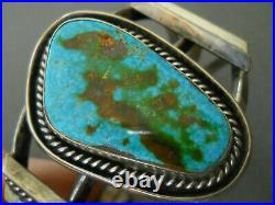 Vintage Southwestern Native American Turquoise Sterling Silver Cuff Bracelet Vintage Southwestern Native American Turquoise Sterling Silver Cuff Bracelet