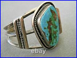 Vintage Southwestern Native American Turquoise Sterling Silver Cuff Bracelet Vintage Southwestern Native American Turquoise Sterling Silver Cuff Bracelet