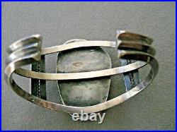 Vintage Southwestern Native American Turquoise Sterling Silver Cuff Bracelet Vintage Southwestern Native American Turquoise Sterling Silver Cuff Bracelet