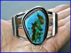 Vintage Southwestern Native American Turquoise Sterling Silver Cuff Bracelet Vintage Southwestern Native American Turquoise Sterling Silver Cuff Bracelet