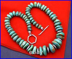 Vintage Southwestern Necklace Turquoise Statement 925 Sterling Silver Jewelry